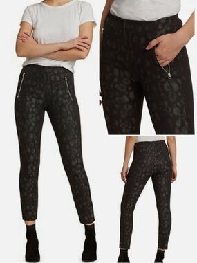 RAG & BONE SIMONE LEOPARD PRINT PENCIL PANT BACK ZIPPER MADE IN USA SZ 4 NWOT